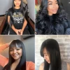 Long weave with bangs