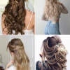 Prom hair half up and half down