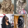 Prom hairstyles for short hair half up half down