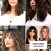 Shoulder length haircuts with bangs and layers