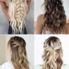 Wedding hairstyles half up half down with braid
