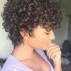 Hairstyle in short curly hair