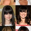 Fringes haircut for round face