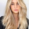 Hairstyles for long hair and round face