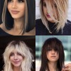 Medium length haircuts with bangs 2023